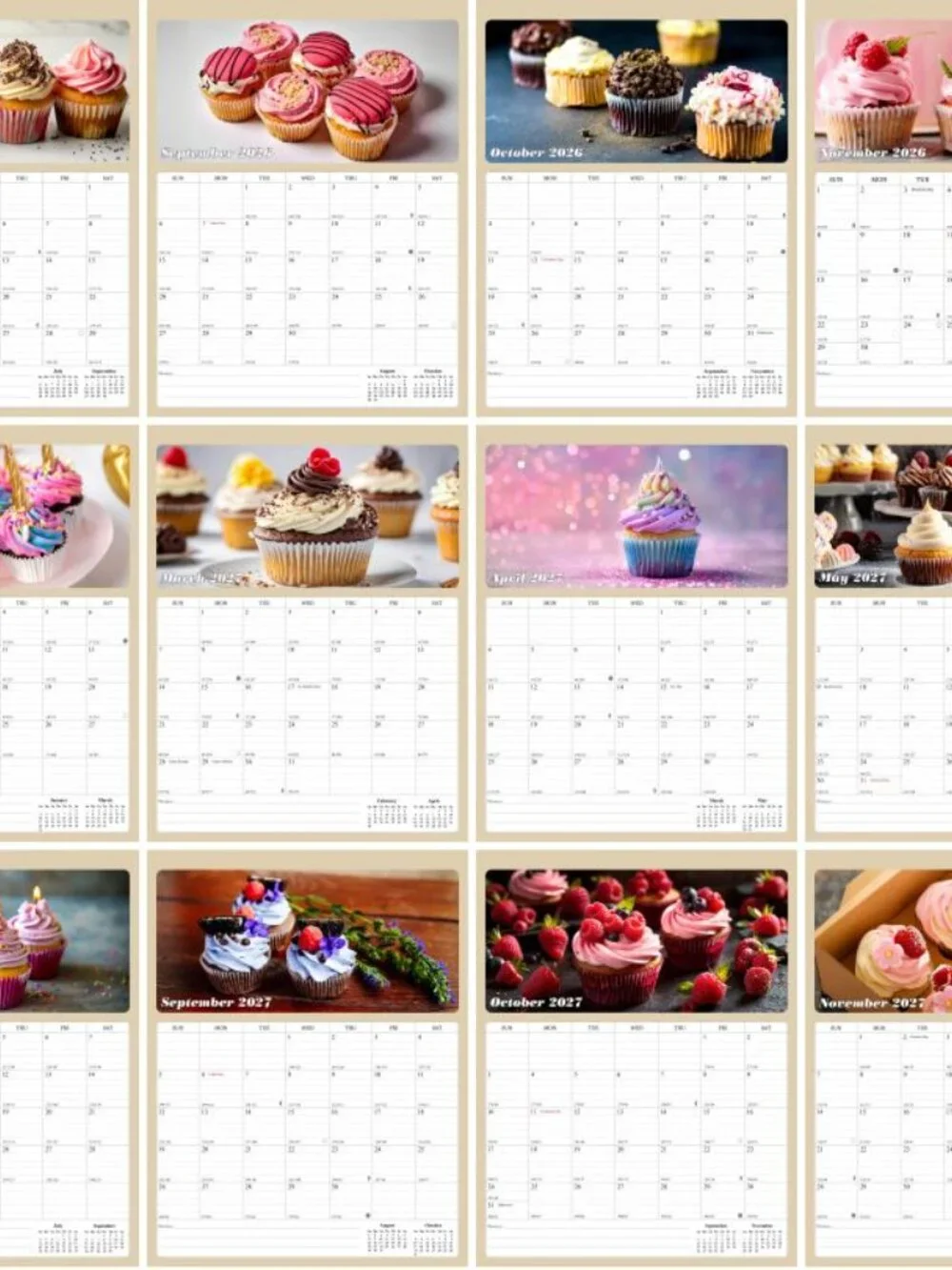 2026 - 2027 Calendar Magnetic Peel & Stick 18 Months 8.5